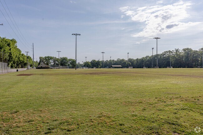 Drakes Creek Park has large green spaces for festivals and sports in Hendersonville.