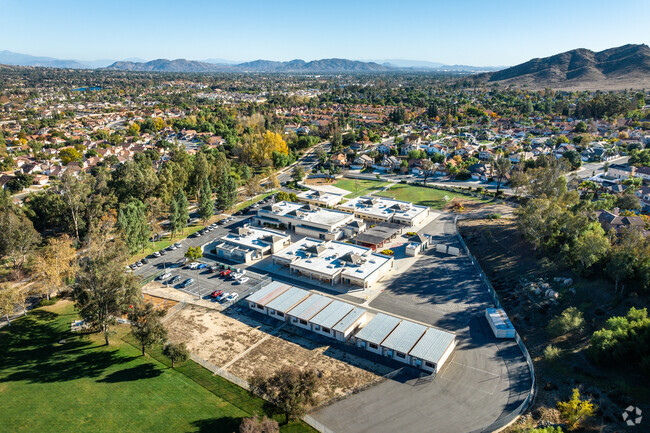 A sprawling view of Hidden Springs Elementary School in Moreno Valley.
