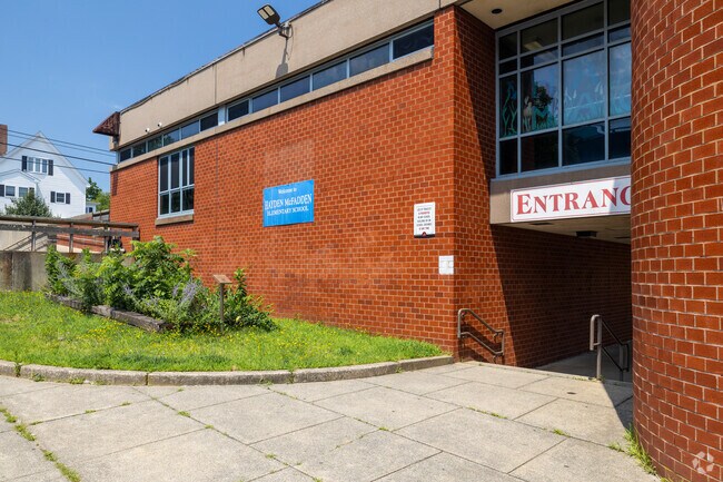 Alternate entrance at Hayden McFadden Elementary School in New Bedford Ma.