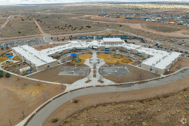 The large playground at Sandia Vista Elementary School is great for students.