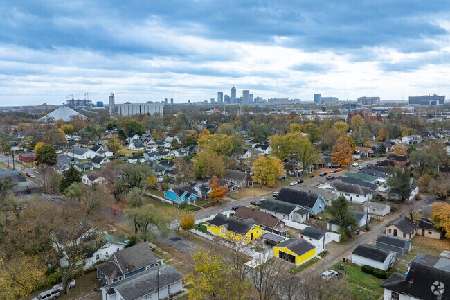 The Riverside neighborhood is a quick drive from downtown Indianapolis.