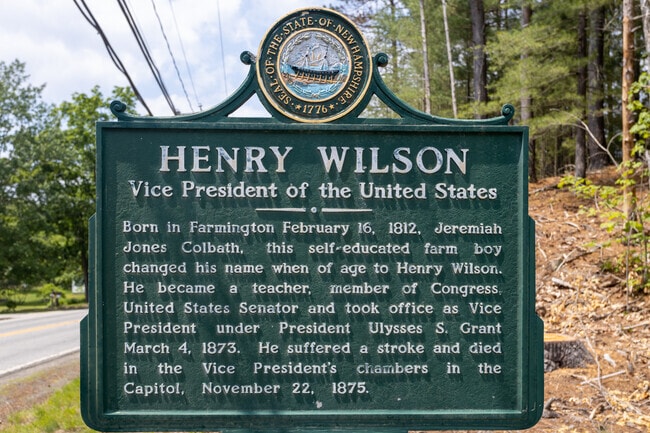 Farmington is the birthplace of Henry Wilson, the 18th Vice President of the United States.