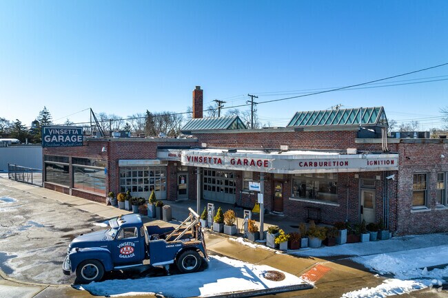 Vinsetta Garage, the oldest garage east of the Mississippi is now a restaurant in Berkley.