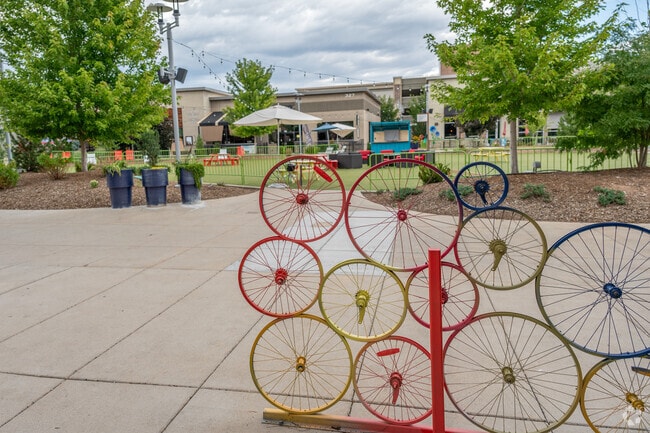 Interesting sculptures adorn the Foothills Mall near Southmoore Village.