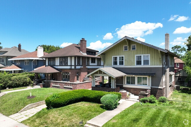 Tudor Revivals are scattered among the neighborhoods of Mapleton Fall Creek.