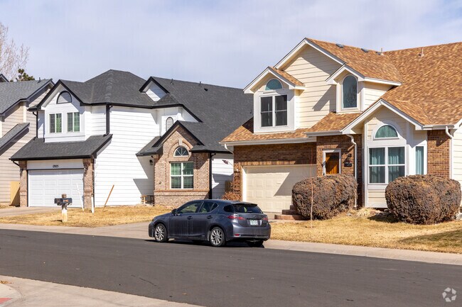Colorful homes line the Clarke Farms neighborhood streets.
