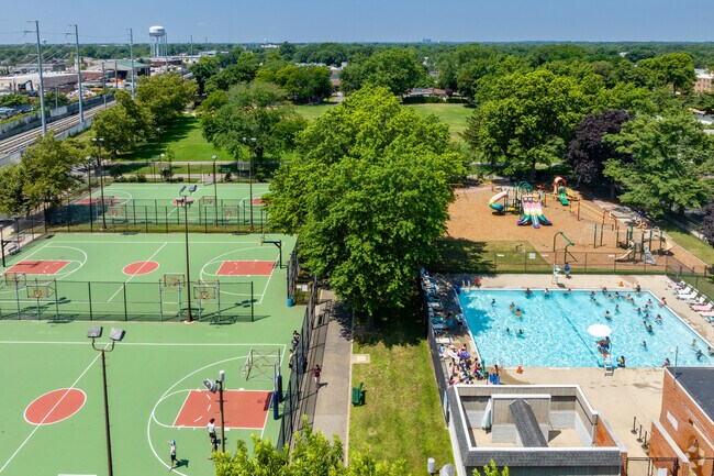 Martin Bunky Reid Park has basketball and tennis courts, athletic fields, and a public pool.