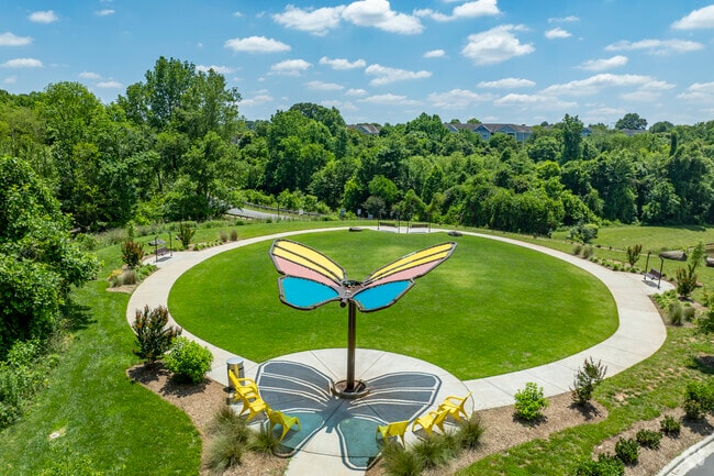 The connection to nature is beautifully represented with public art pieces in Huntersville.