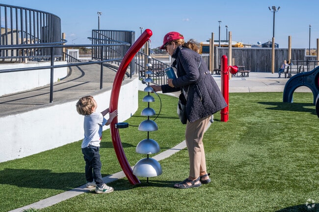 Create music with your little one at the Anchor Town Park Playground.