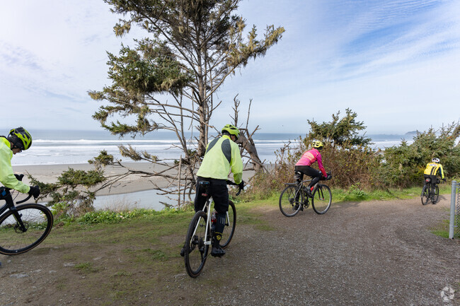 Valley West bikers head up the Pacific Coast through McKinleyville on Hammond Trail.