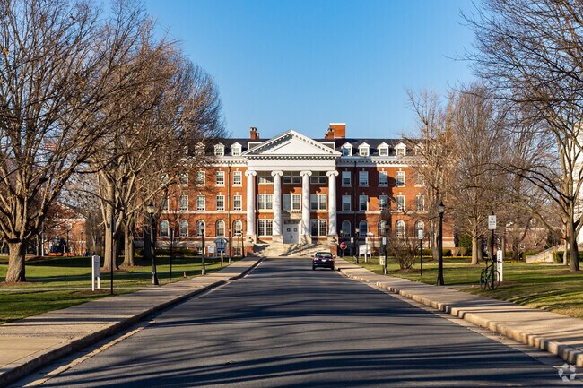 Hood College, on the west side of Baker Park, which ranks highly as a top 10 school for undergraduate teaching by U.S News & World Report.