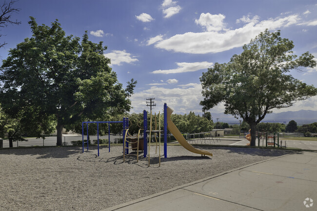 Upper and lower playgrounds at Howard Driggs Elementary School.