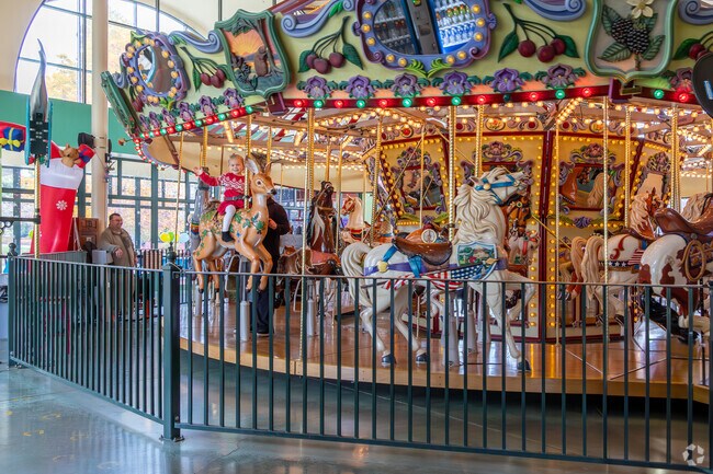 The lovely indoor carousel, perfect for kids of all ages.