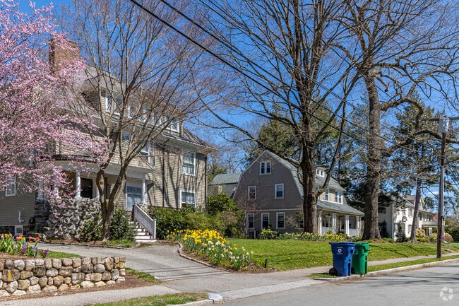 Other home options in Waban include large colonial homes with large green space.