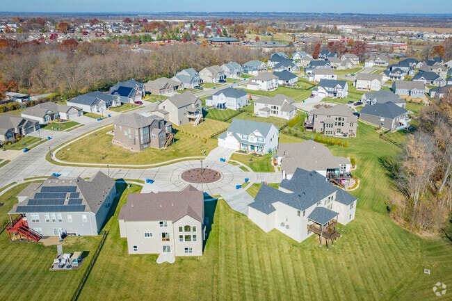 Double front porch two-story homes in New Town priced $360K-$375K.
