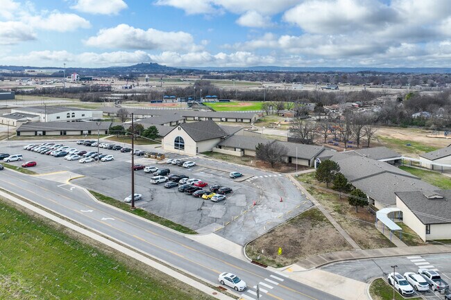 Glenpool Elementary School is on the South Side of Glenpool near 151st Street.