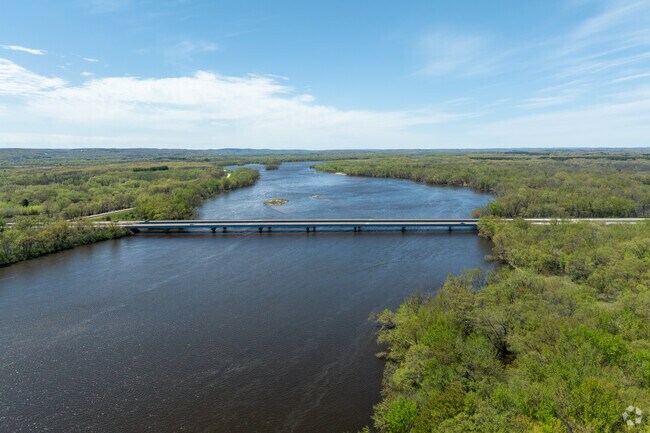 Interstate 39 crosses over the Wisconsin River in Portage.
