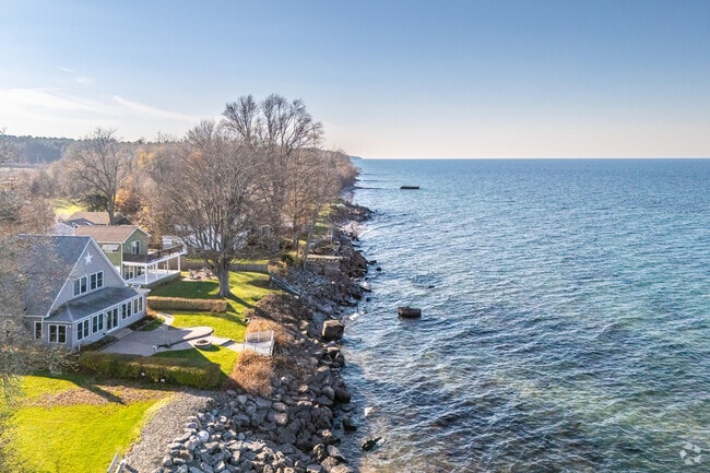 Many homes in the Village of Barker sit on Lake Ontario.