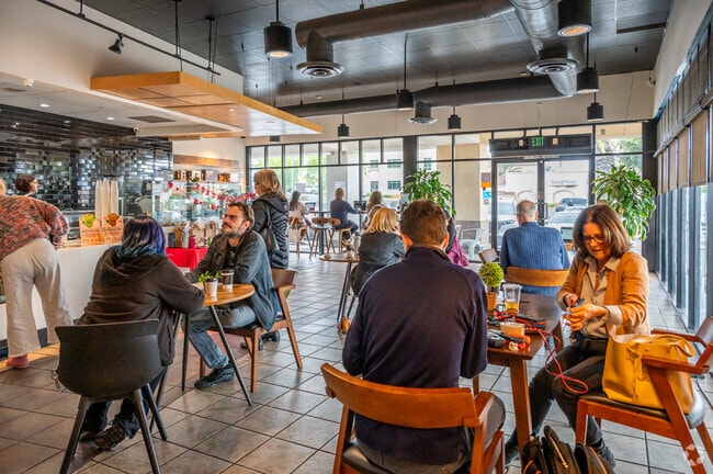 Reborn Coffee in Laguna Woods is a favorite for fresh brews and pastries.