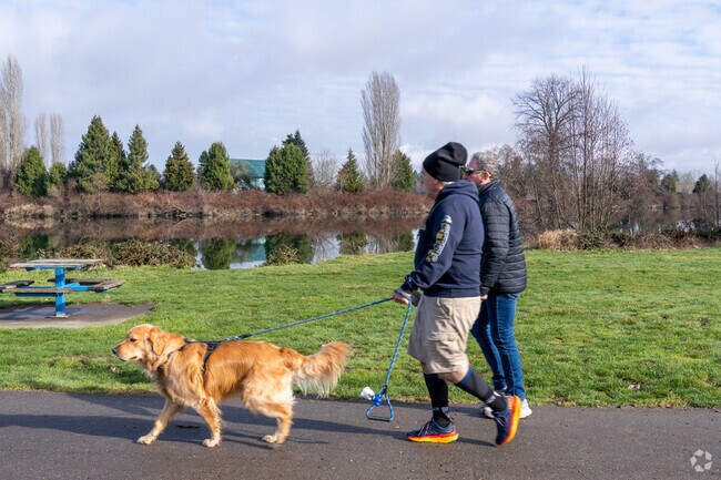 Walk your dog on the Snohomish River Trail.
