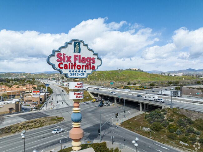 Leaving Stevenson Ranch, Six Flags Magic Mountain is less than five miles away.