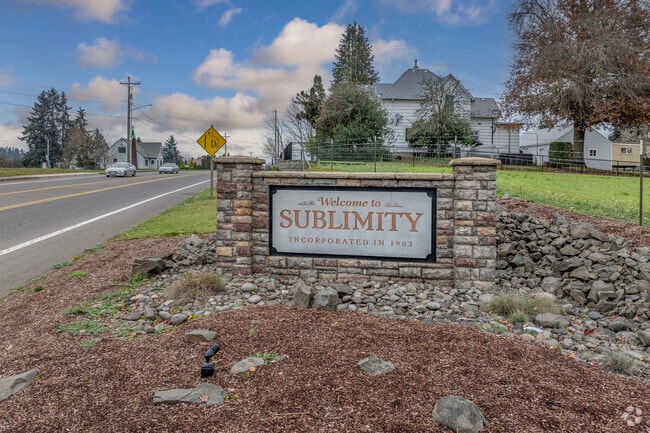 Welcome to Sublimity, Oregon. Incorporated in 1903.