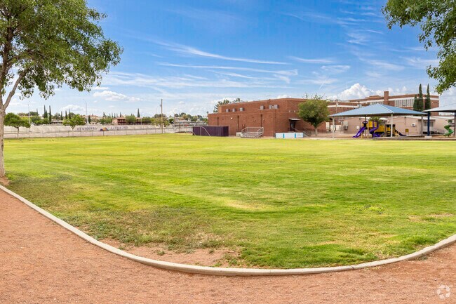 There is ample room for sports and play at Coldwell Elementary School in Five Points.