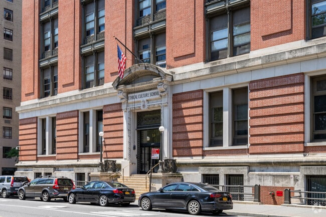 The entrance to Ethical Culture-Fieldston School is on Central Park West.