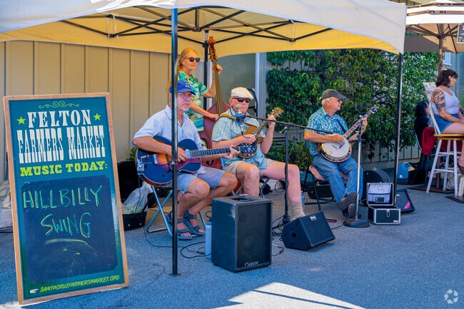 Live music at the Felton Farmers Market adds to the weekend appeal near Mount Hermon.
