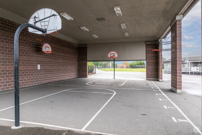 Grand Ridge Elementary School basketball court.