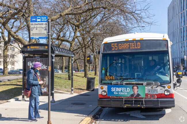 There are many CTA bus stops that service the Hyde Park area.
