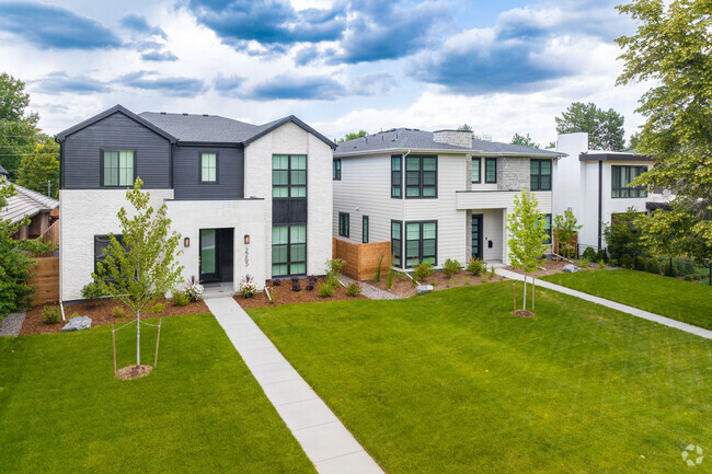Modern homes are getting more and more popular in University Park, rows like these are common.