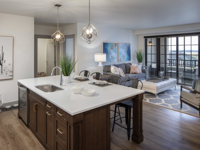Elegant finishes and stand alone islands