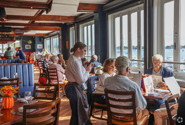 Delicious food and a stunning harbor view is why Mission Boathouse near Centerville is popular.