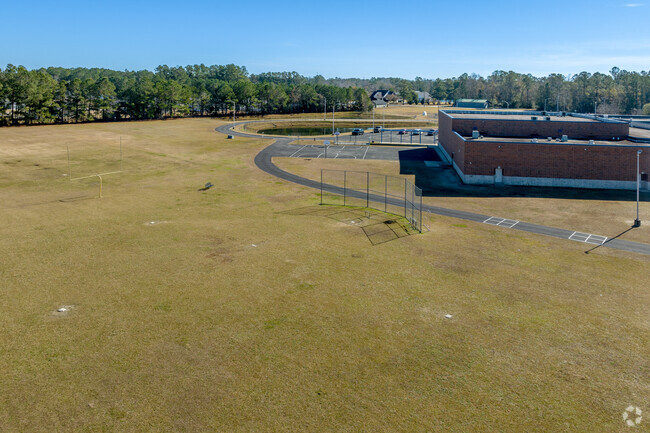 Aynor Middle School has outdoor activity areas for students.