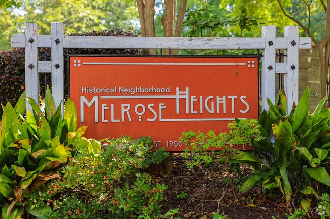 Melrose Heights playgrounds entrance sign.