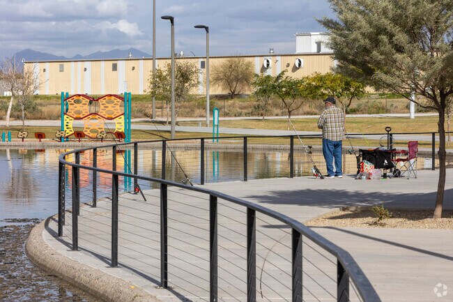 Grab a fishing pole and a buddy, then head down to Festival Fields Park.