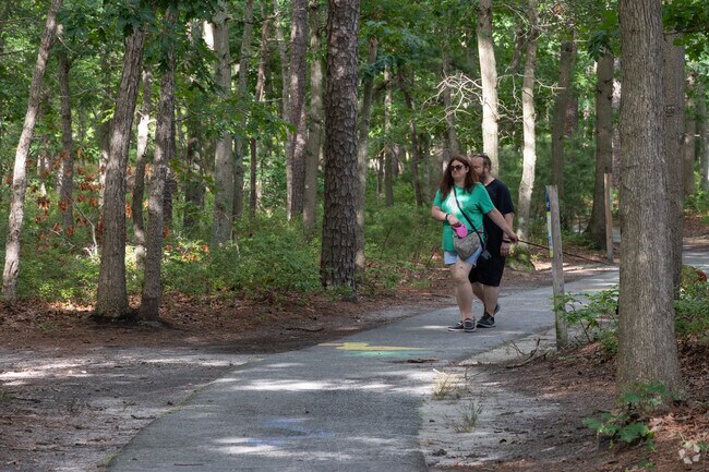 Families in Egg Harbor Township can enjoy walking trails at Bargaintown Park.