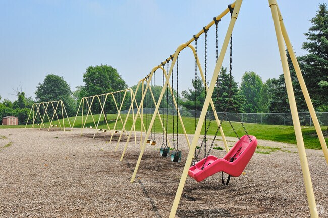 There are more than enough swings for the students at Harvest Elementary in York Charter, MI.
