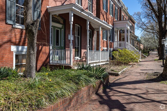 Front porches for socializing are a popular feature for homes in Union Hill.