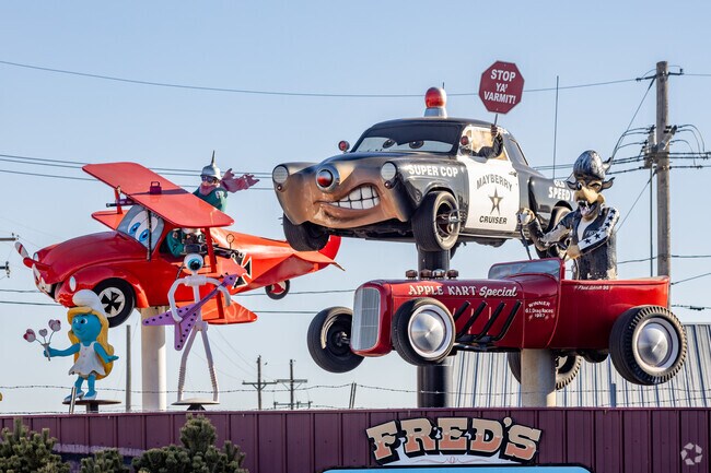 Fred's Flying Circus is an art installation found on the east side of Grand Island.