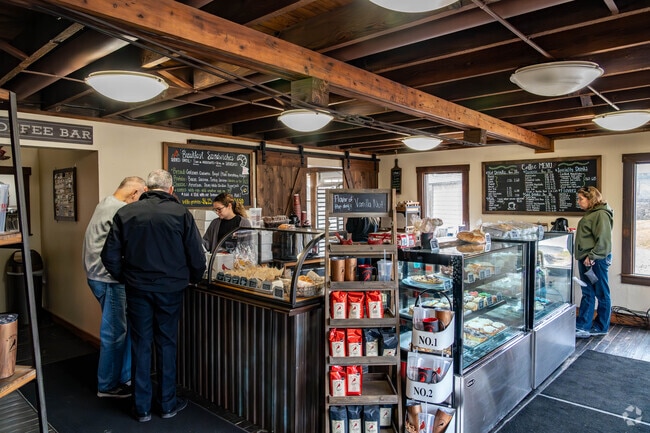 Cardinal Cakes and Coffee in Copley serves fresh pastries and locally brewed coffee.