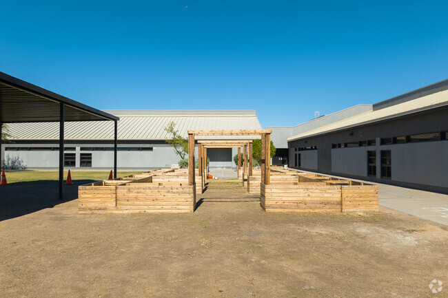 A community garden at Playa Del Rey Elementary School in Gilbert teaches students about science.