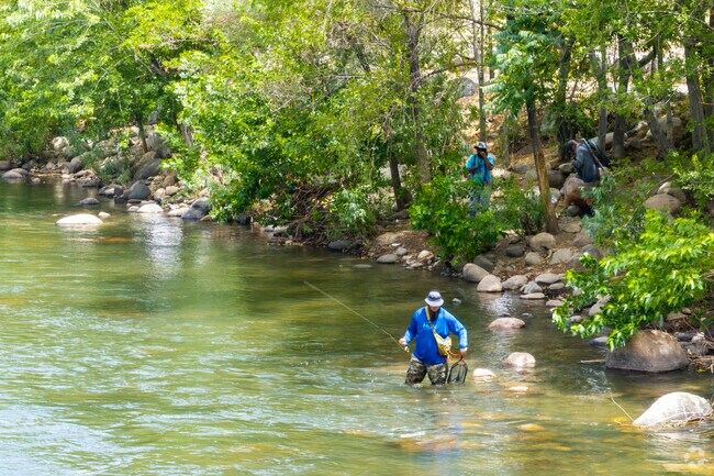 You can walk from Wells Avenue District to the Truckee River for a day of fly fishing.