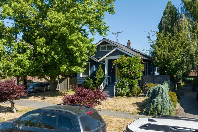 Smaller craftsman style homes shine on 8th Ave NW in West Woodland.