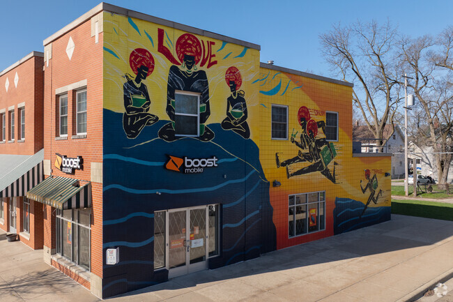 Bright building murals can be seen throughout the Southeast Community Association.