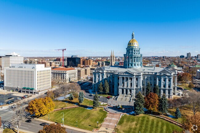 The Colorado State Capitol is bordering Uptown and provides a nice backdrop to the area.