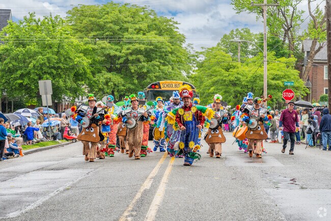 Eclectic events in Phoenixville feature musicians dressed as Mario characters marching along Main Street.