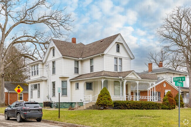 Hillsdale's city center is filled with sprawling vitage Victorian homes.