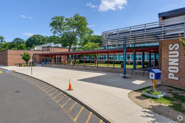 Ponus Ridge Middle School in Norwalk has easy access for students from Broad River.